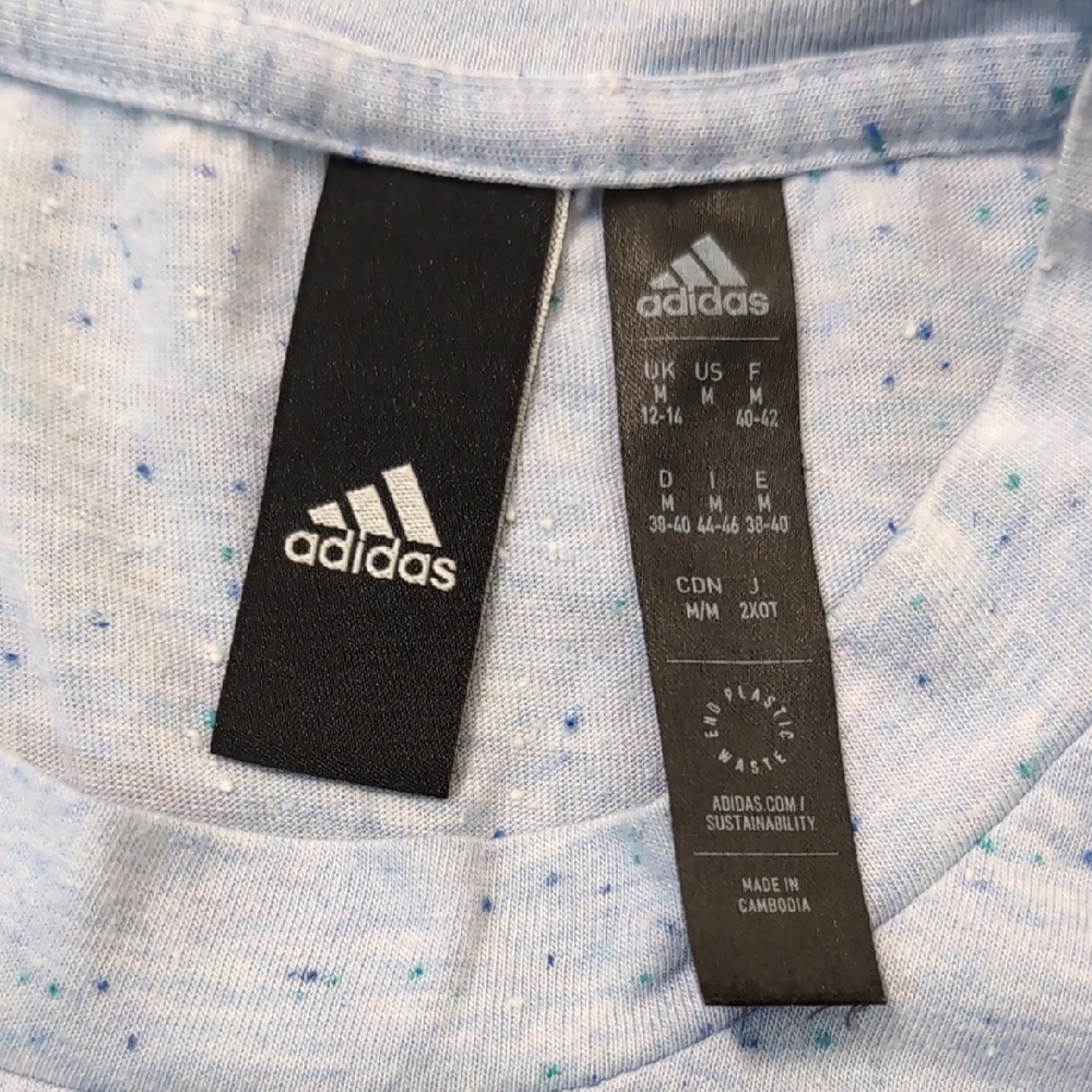 Adidas Sky Blue Speckled Tank Top - Picture 2 of 12